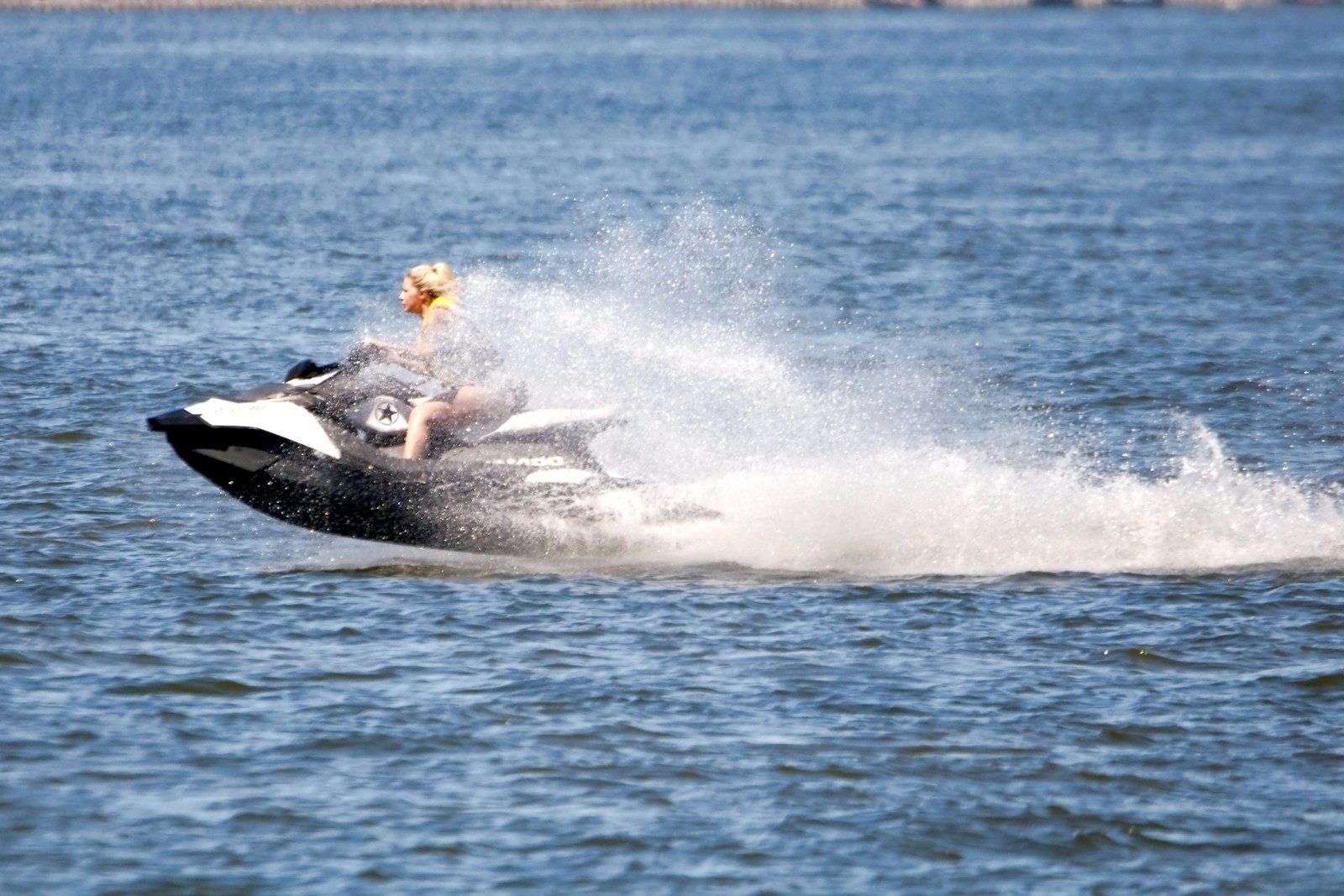A jet ski ride on the sea