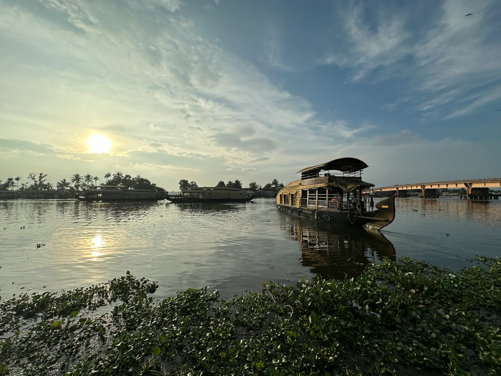 Sunset over the Godavari river