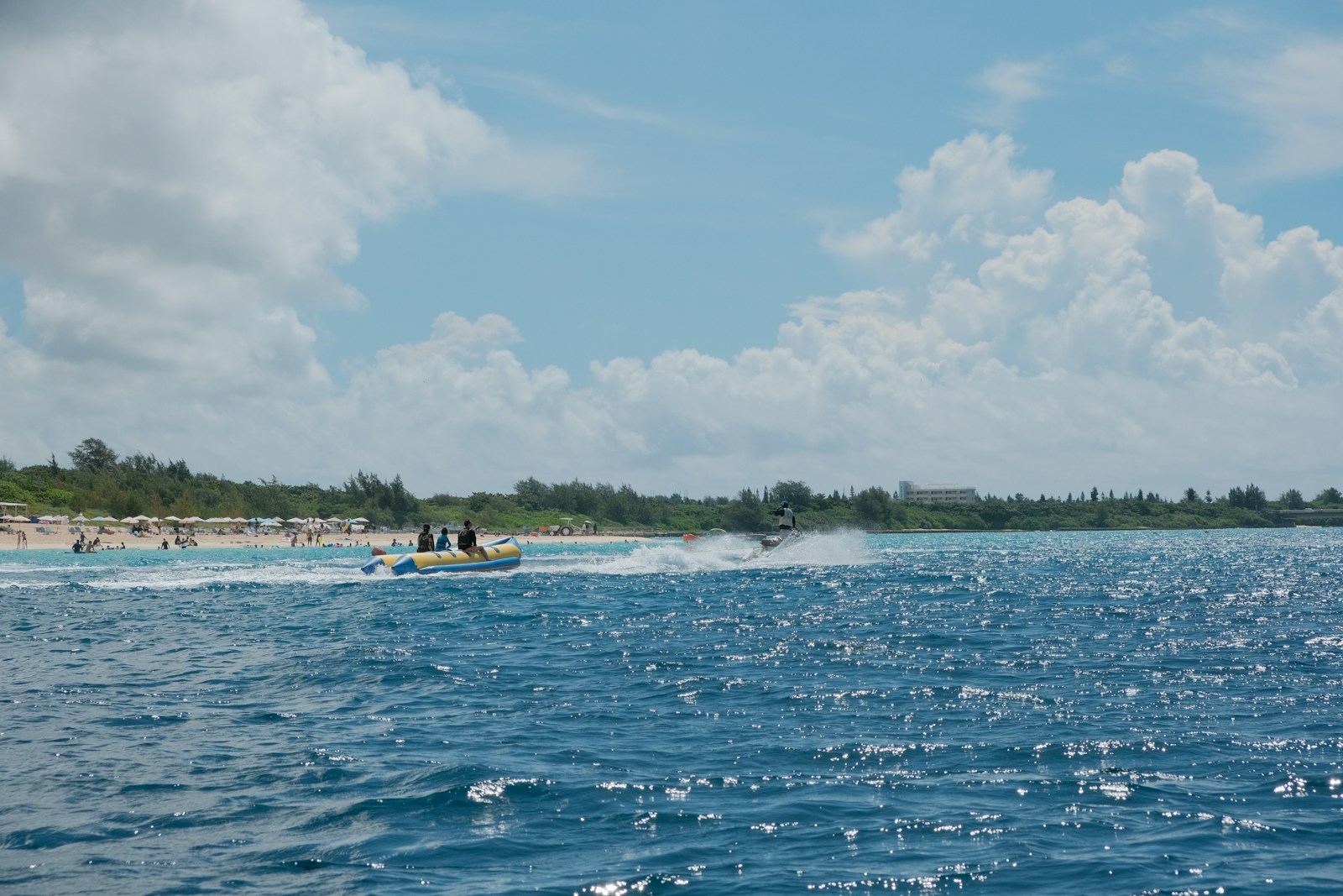 A speed boat ride across the river